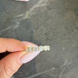 2.1CTS ROUND DIAMOND HALFWAY RING - SEVEN DIAMONDS 0.3CT EACH