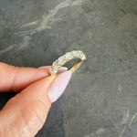 2.1CTS ROUND DIAMOND HALFWAY RING - SEVEN DIAMONDS 0.3CT EACH