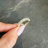 2.1CTS ROUND DIAMOND HALFWAY RING - SEVEN DIAMONDS 0.3CT EACH