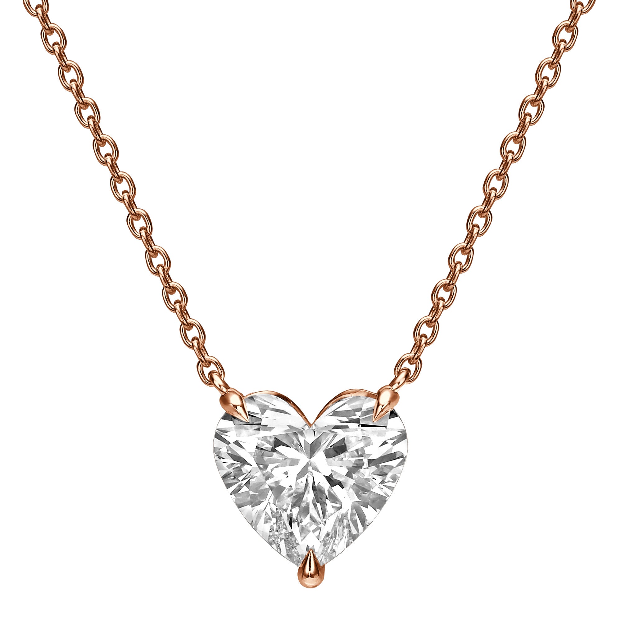 2CT HEART LAB GROWN DIAMOND NECKLACE