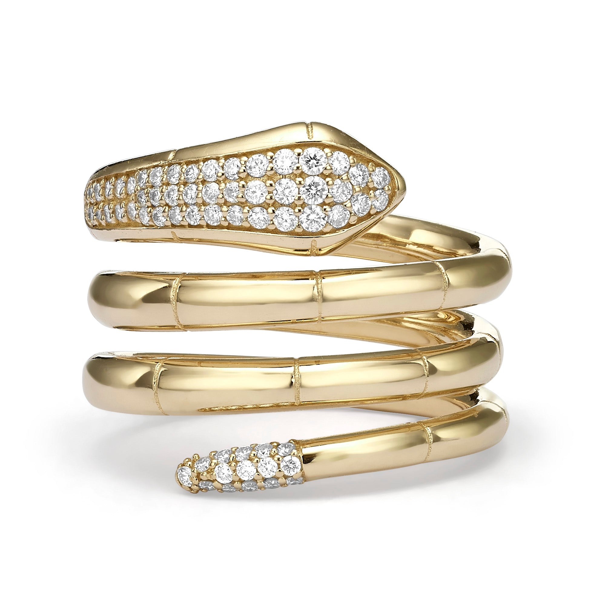 DOUBLE COIL SNAKE RING