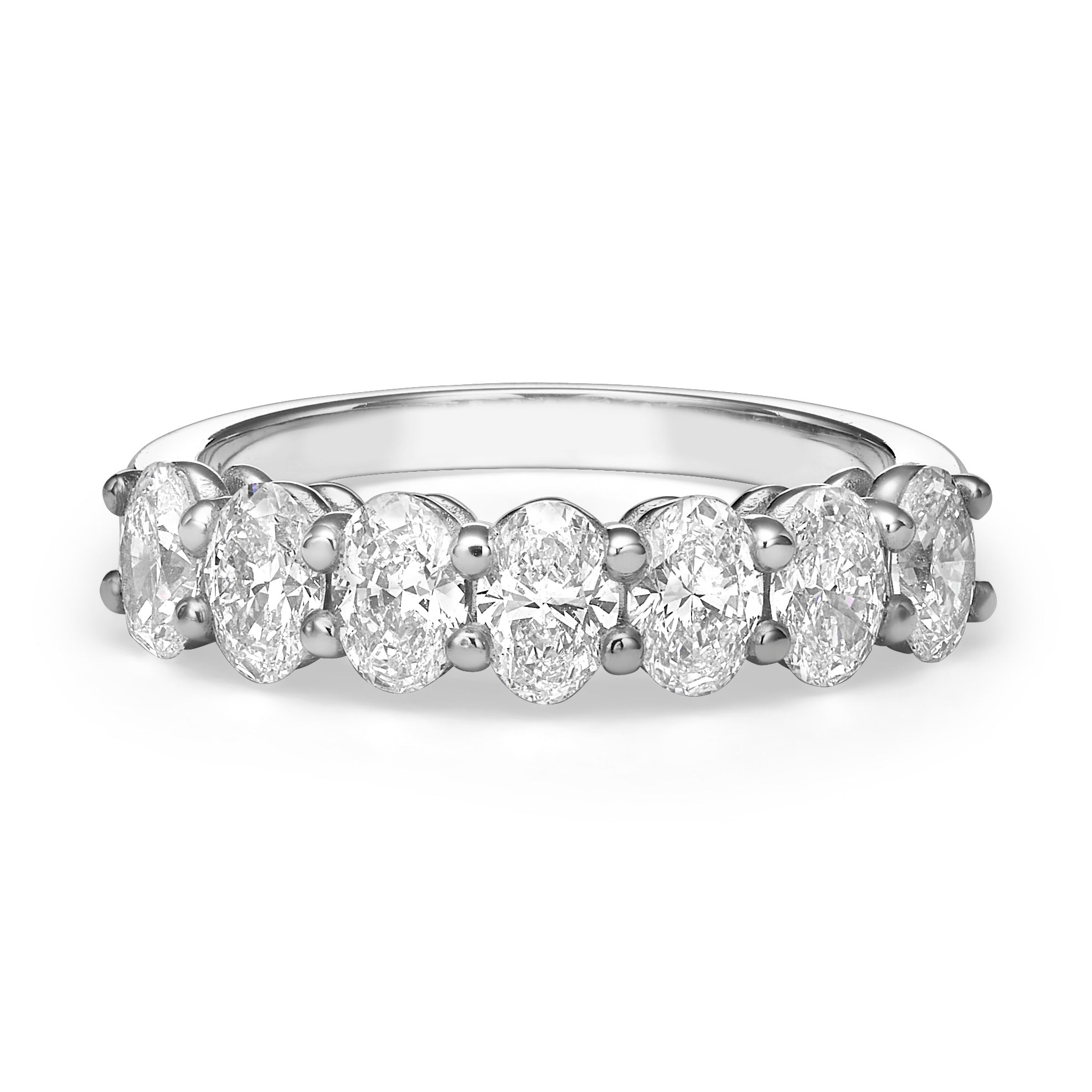 1.4CT OVAL DIAMOND HALFWAY RING - SEVEN DIAMONDS 0.2CT EACH