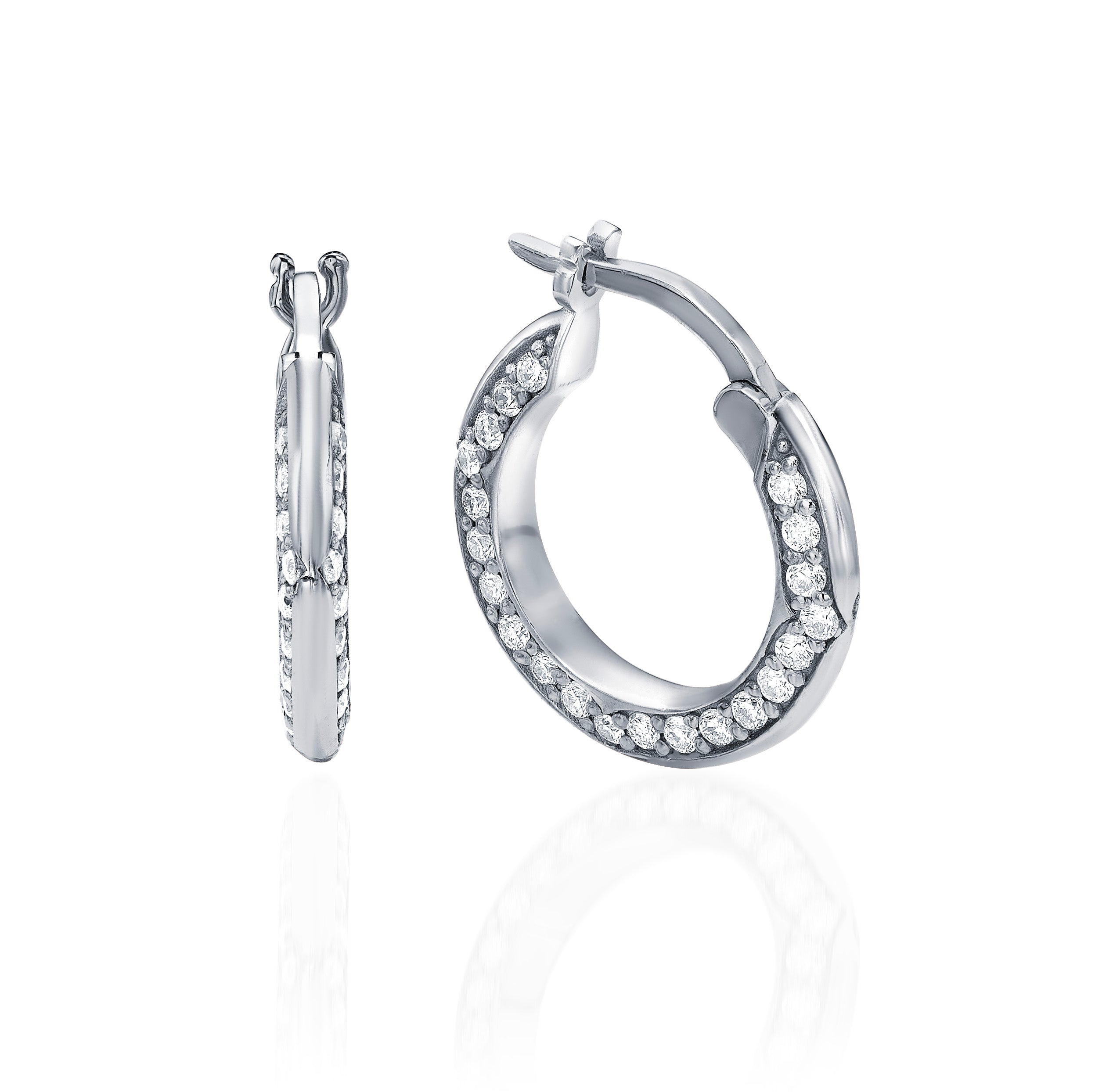 PAVE DIAMOND ON GOLDI  HUGGIES