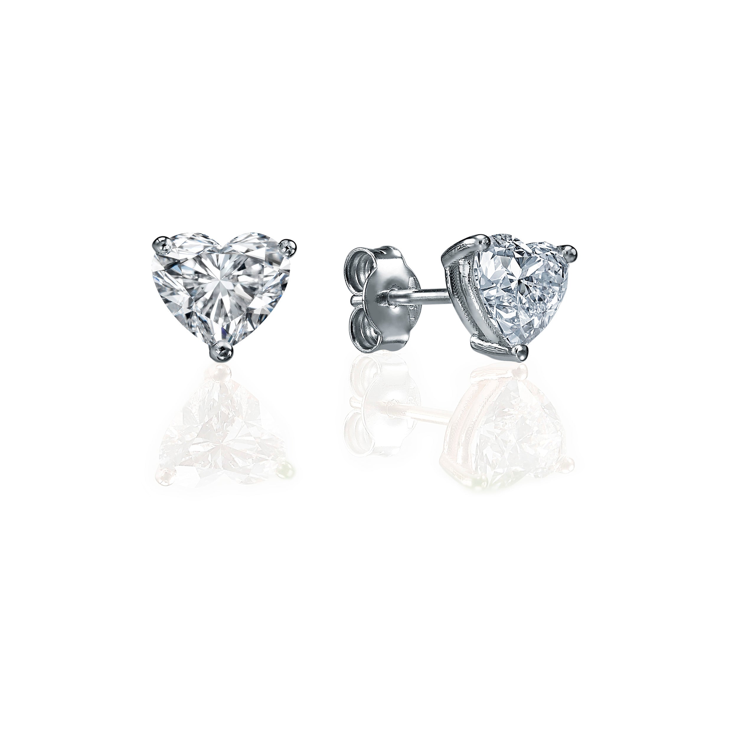 HEART SHAPE DIAMOND EARRINGS