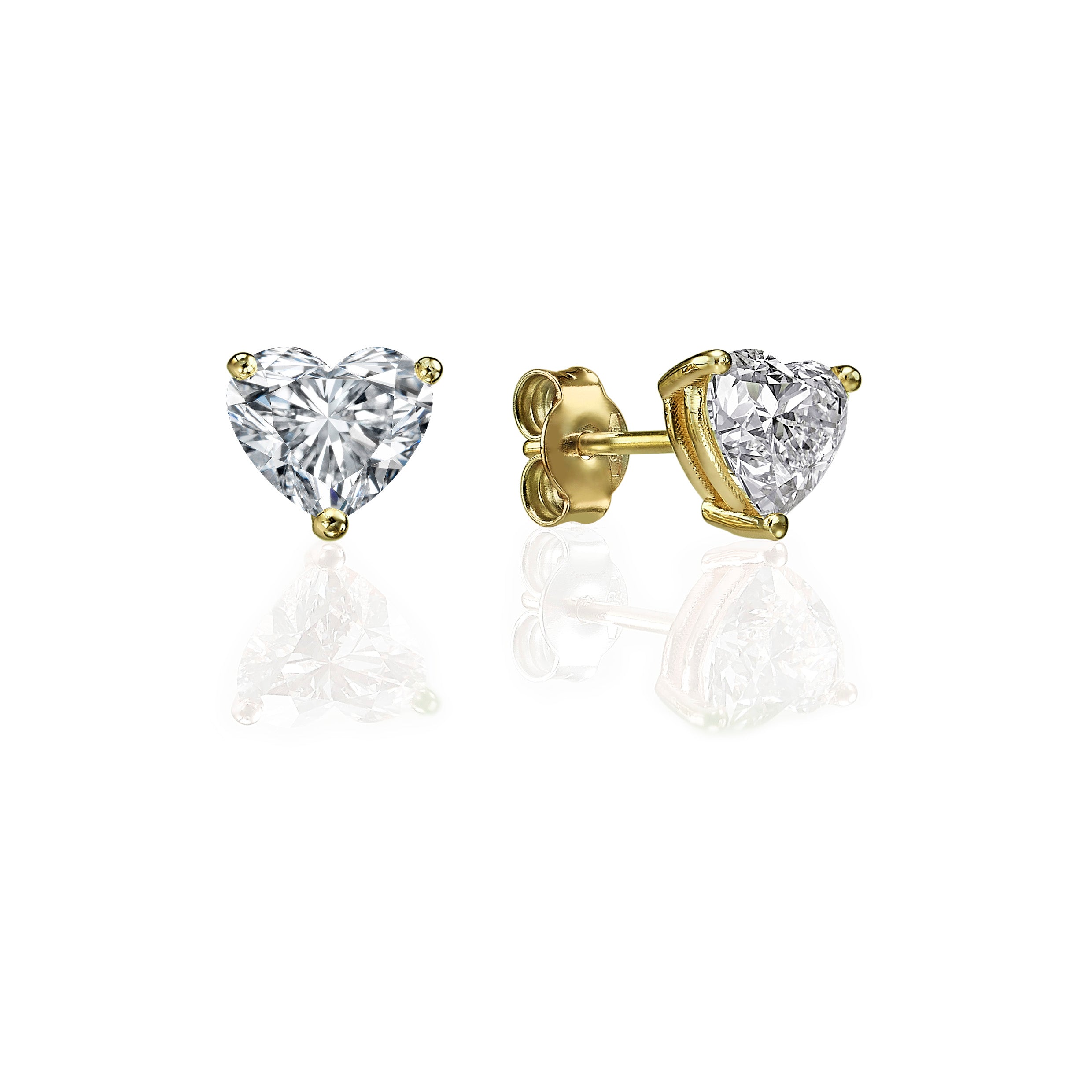 HEART SHAPE DIAMOND EARRINGS