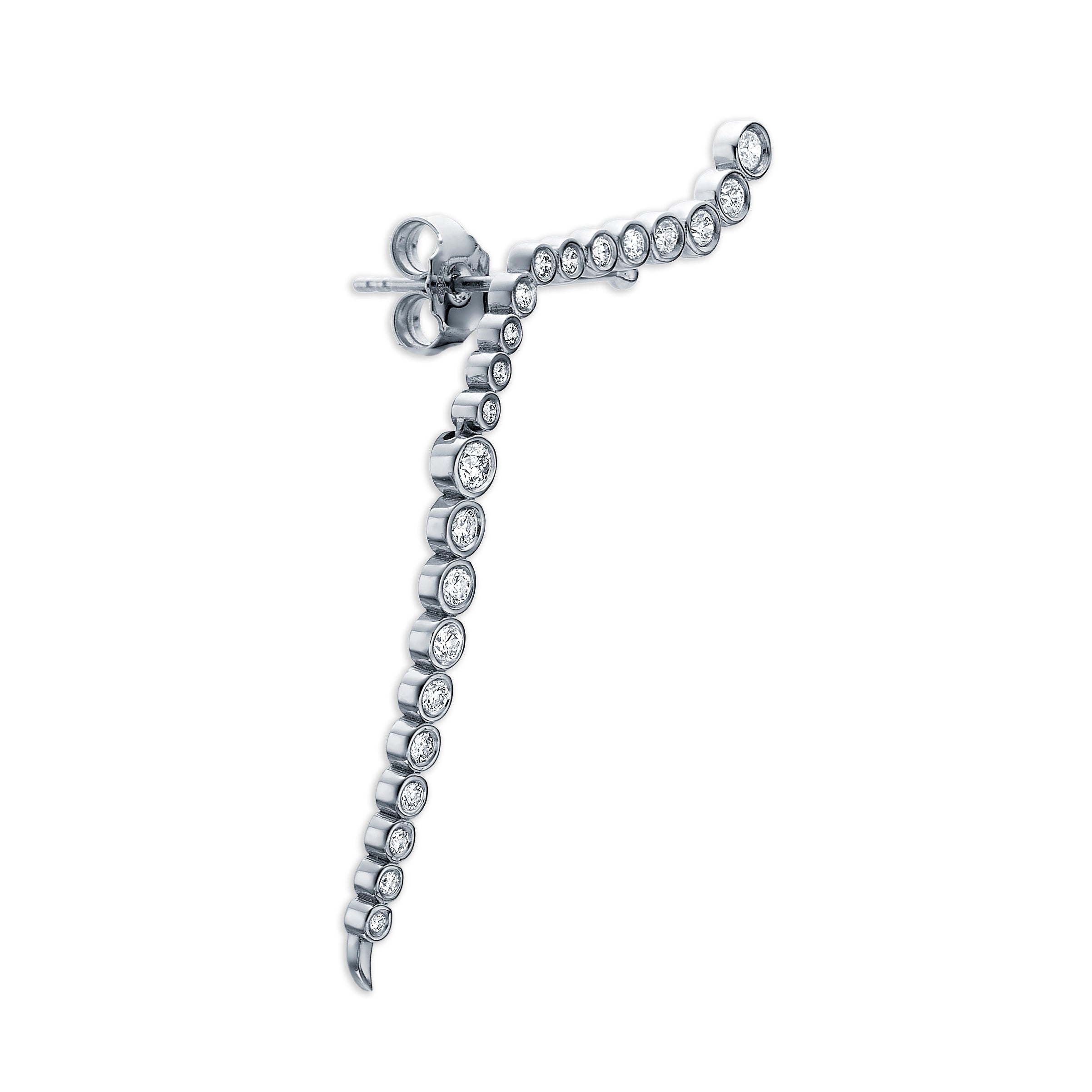 עגיל יהלומים בזל ארוך