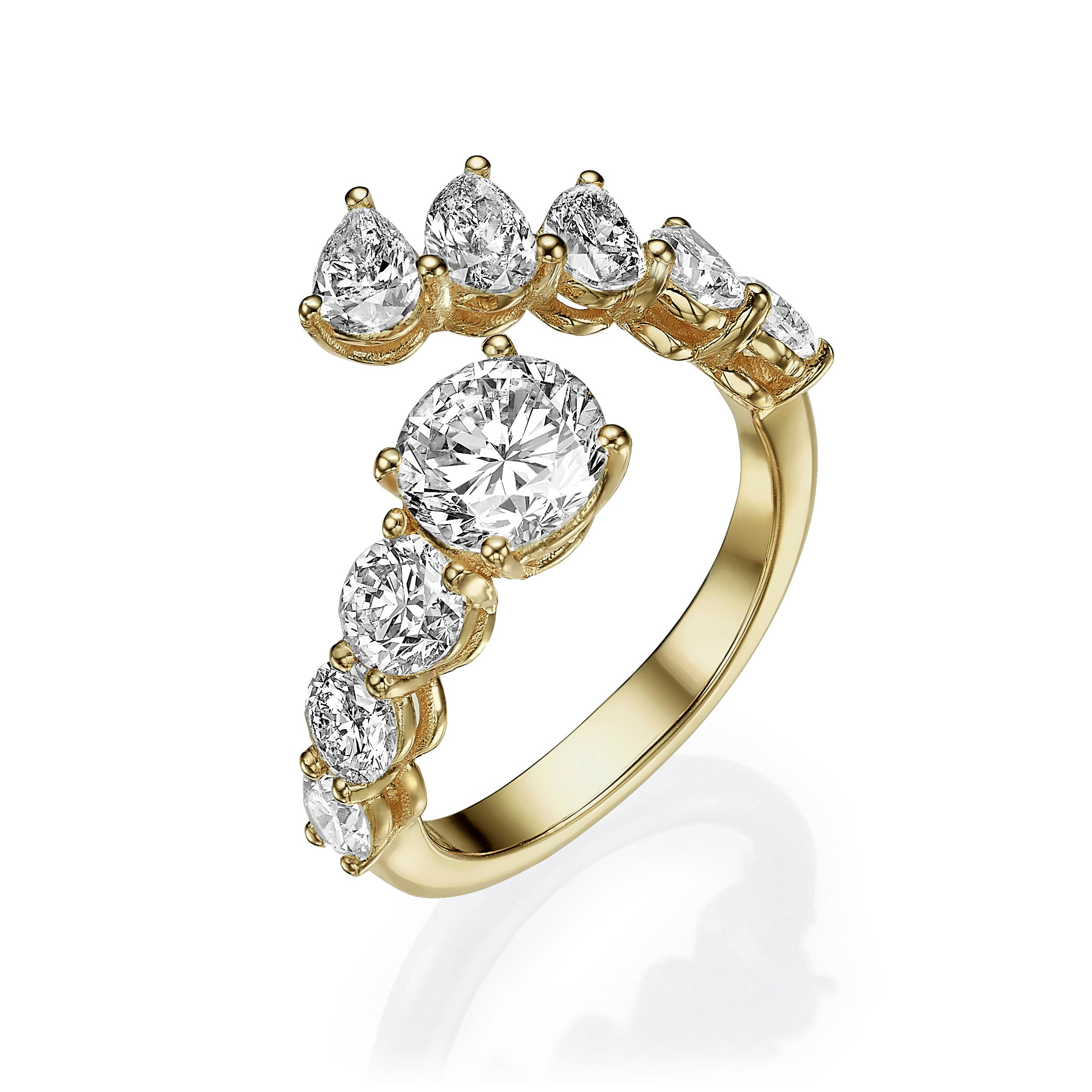 ROUND AND PEAR DIAMOND RING