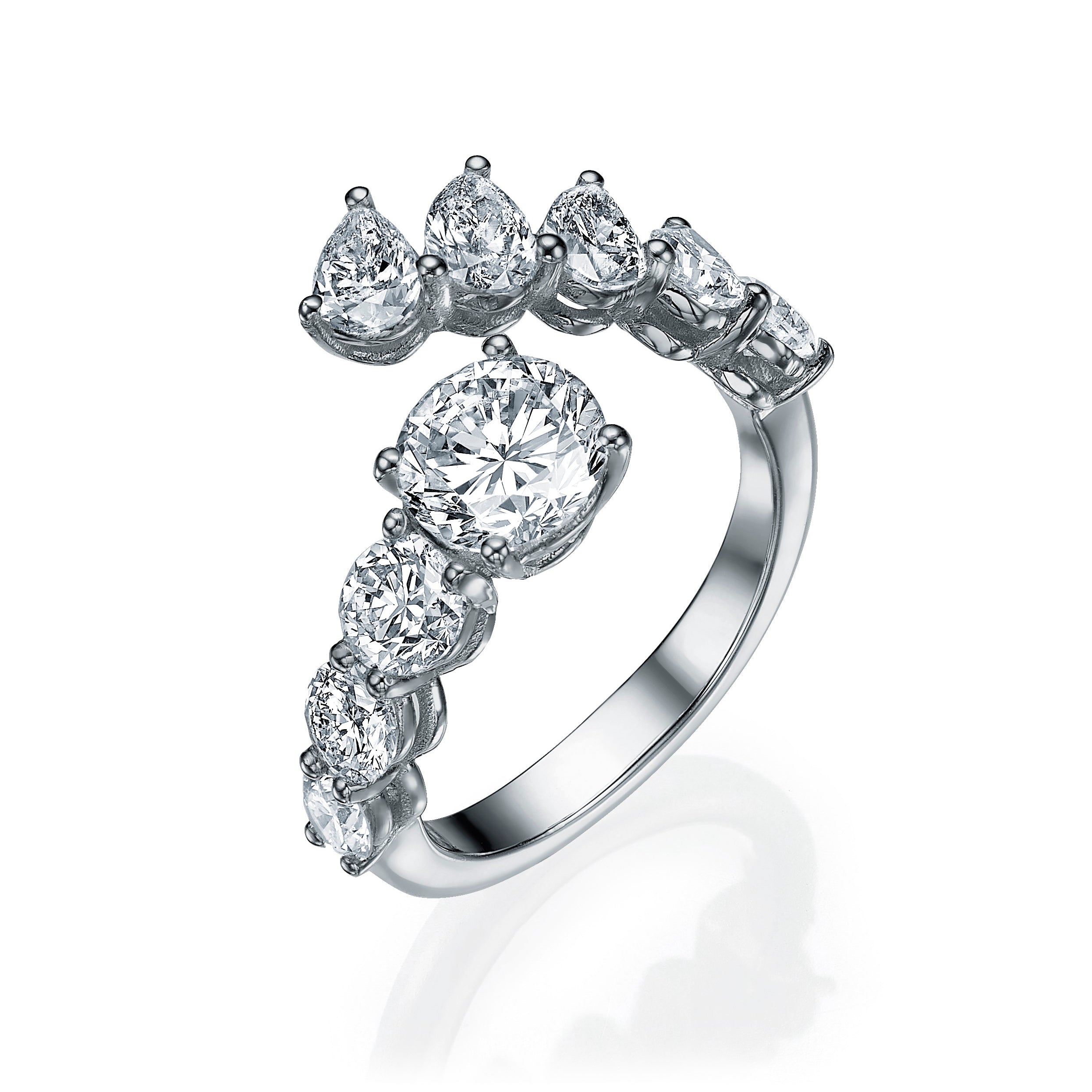ROUND AND PEAR DIAMOND RING