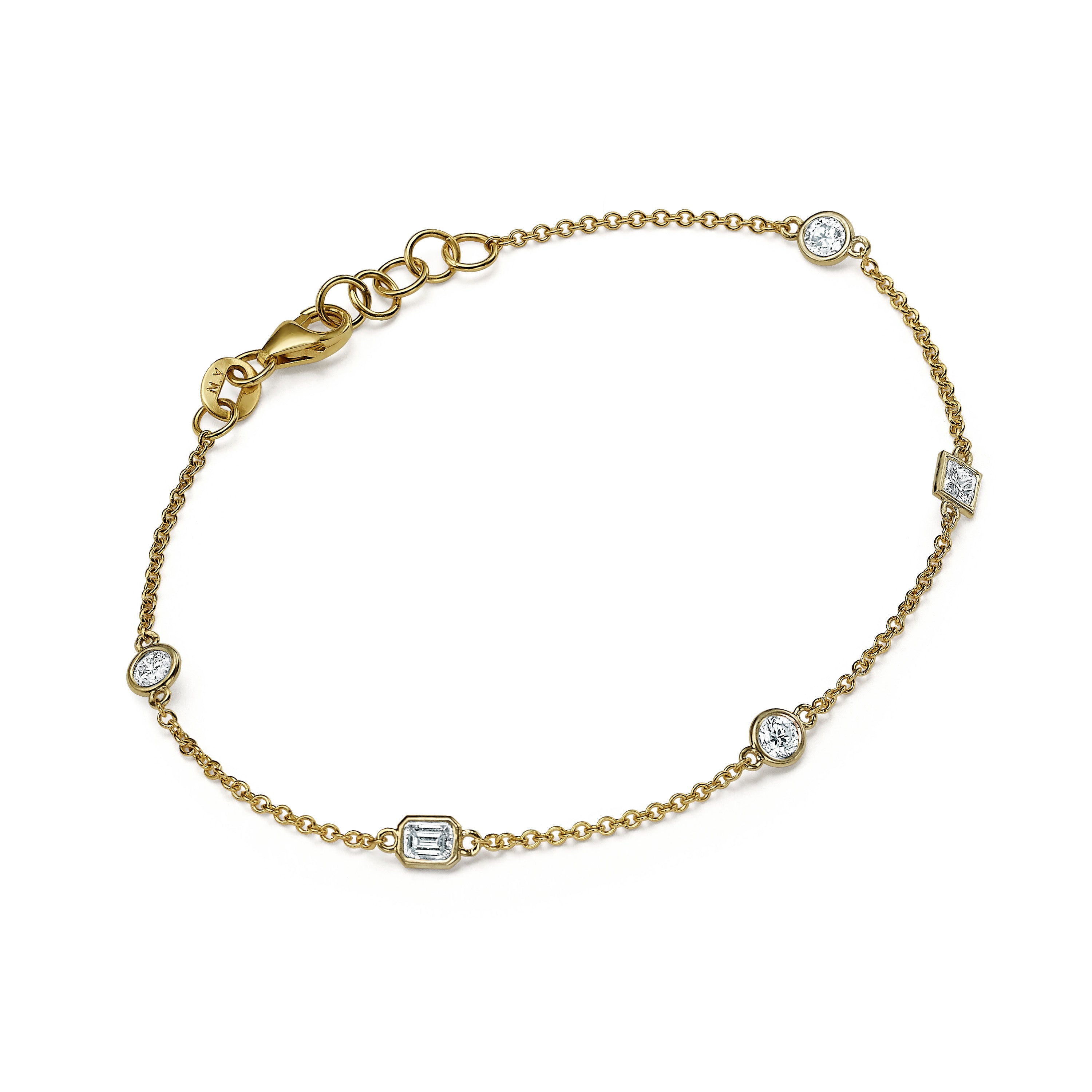 FANCY DIAMOND BEZEL BRACELET