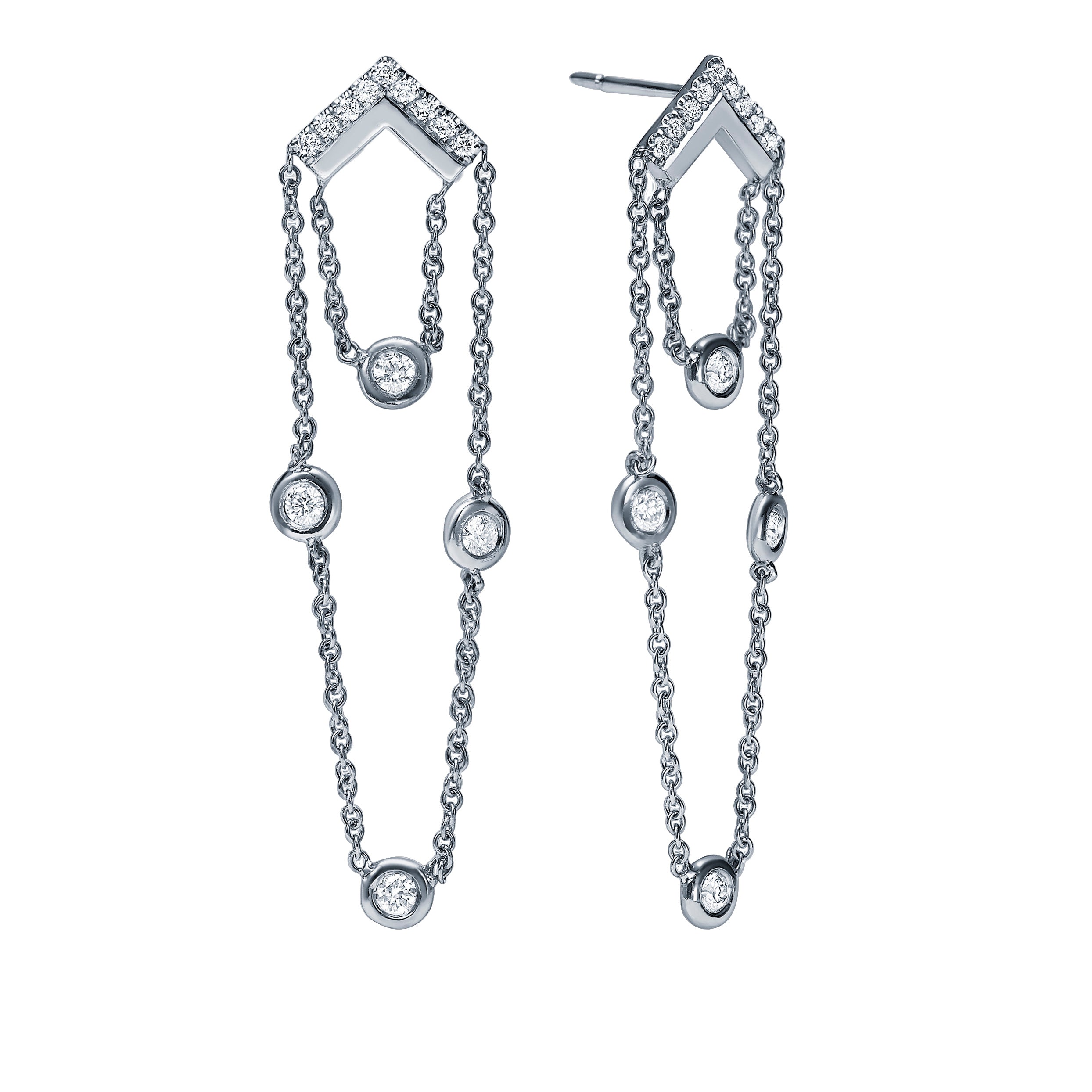 עגילי יהלומים פאן