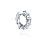 MINI DIAMETER BIG DIAMOND HUGGIES - White Gold - Single earring
