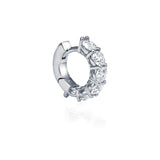 MINI DIAMETER BIG DIAMOND HUGGIES - White Gold - Single earring