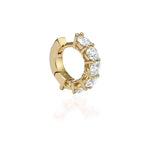 MINI DIAMETER BIG DIAMOND HUGGIES - Yellow Gold - Single earring