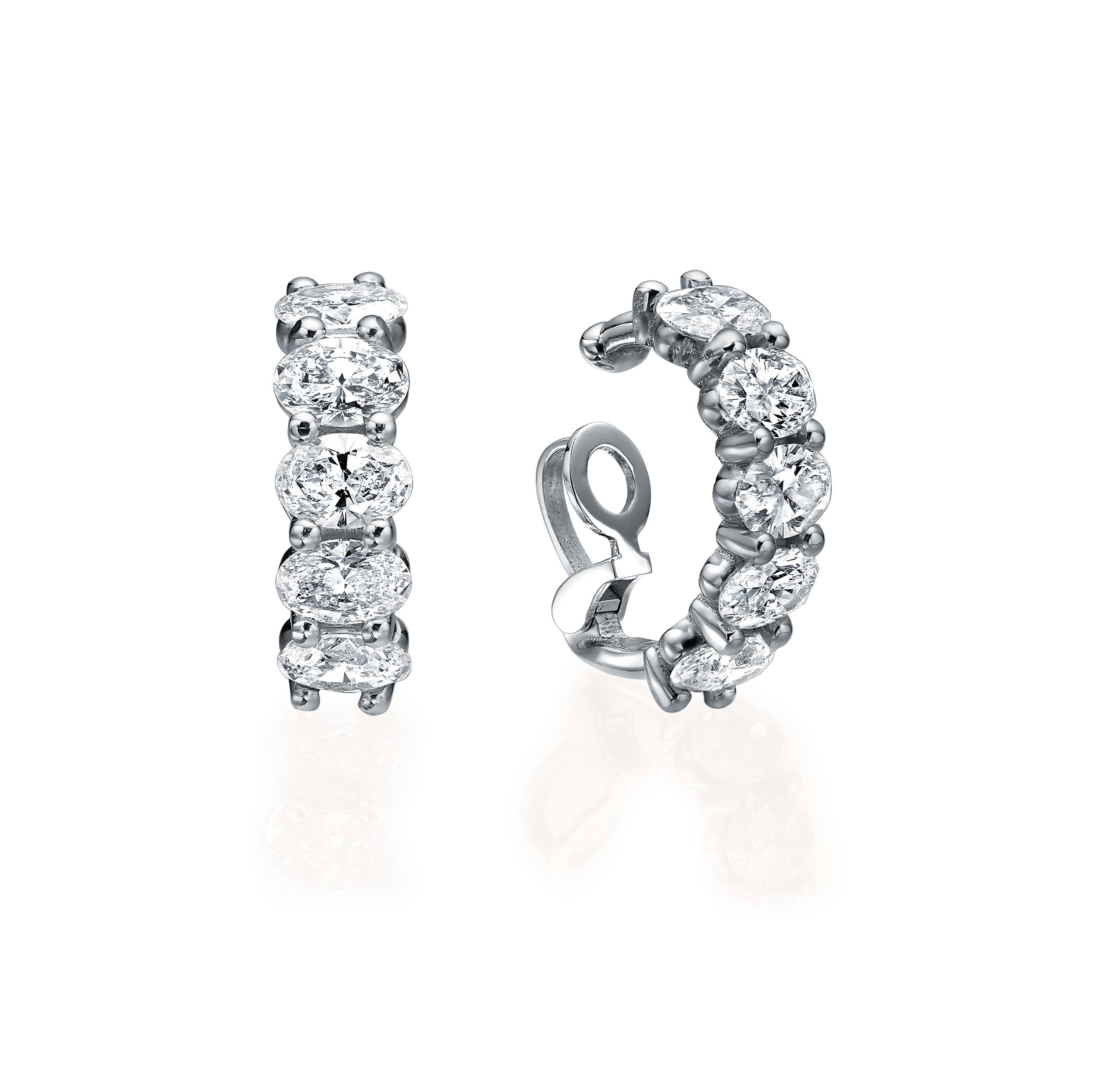 OVAL DIAMOND EAR CUFF