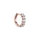 EMERALD DIAMOND HUGGIES - Rose Gold - Single earring