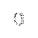 EMERALD DIAMOND HUGGIES - White Gold - Single earring
