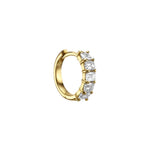 EMERALD DIAMOND HUGGIES - Yellow Gold - Single earring