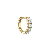 EMERALD DIAMOND HUGGIES - Yellow Gold - Single earring
