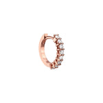 DIAMOND HUGGIES - Rose Gold - Single earring