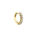 DIAMOND HUGGIES - Yellow Gold - Single earring