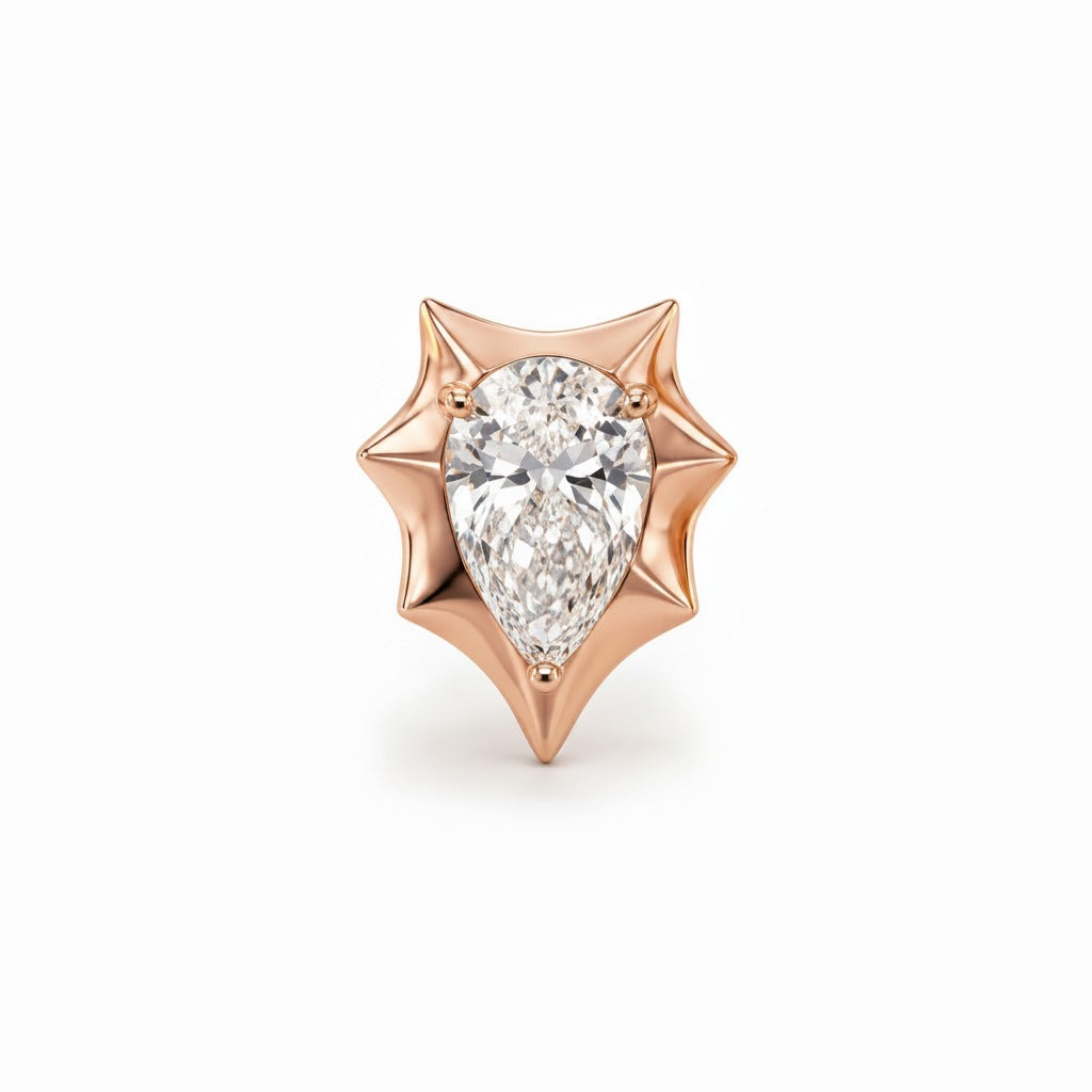 THE CRISI DIAMOND STUDS 2 CT - Rose Gold - Single earring