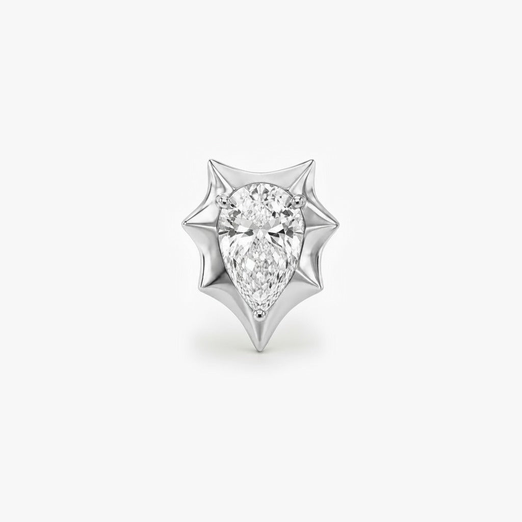 THE CRISI DIAMOND STUDS 2 CT - White Gold - Single earring