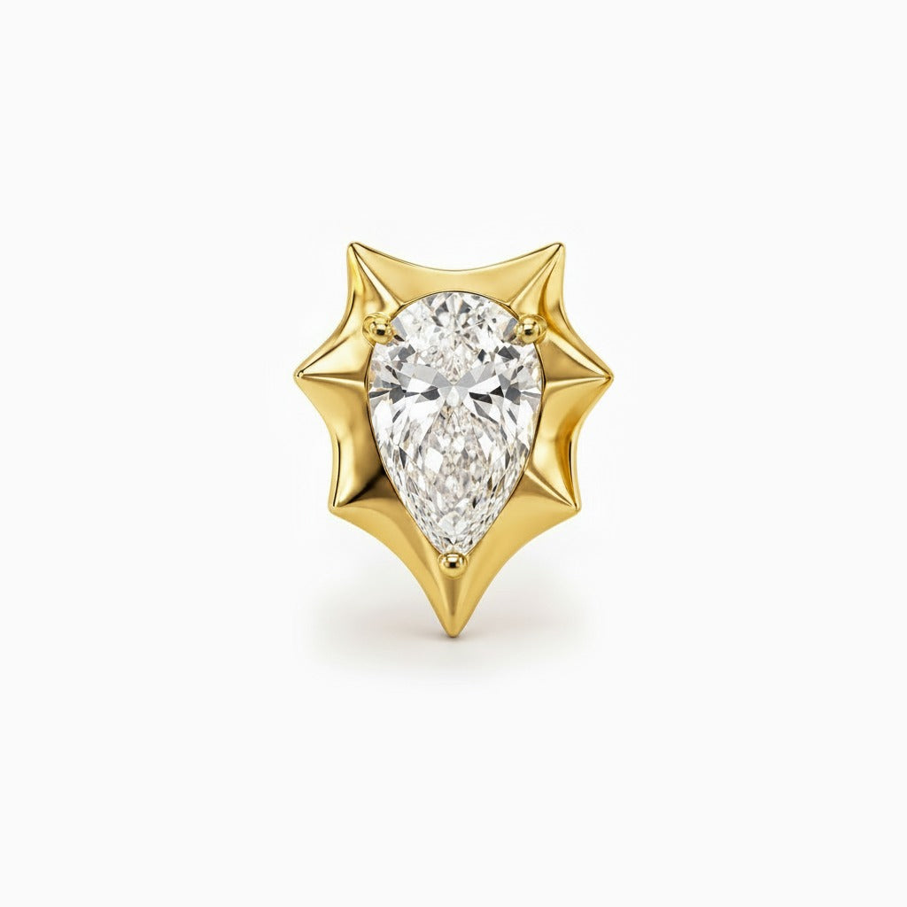 THE CRISI DIAMOND STUDS 2 CT - Yellow Gold - Single earring