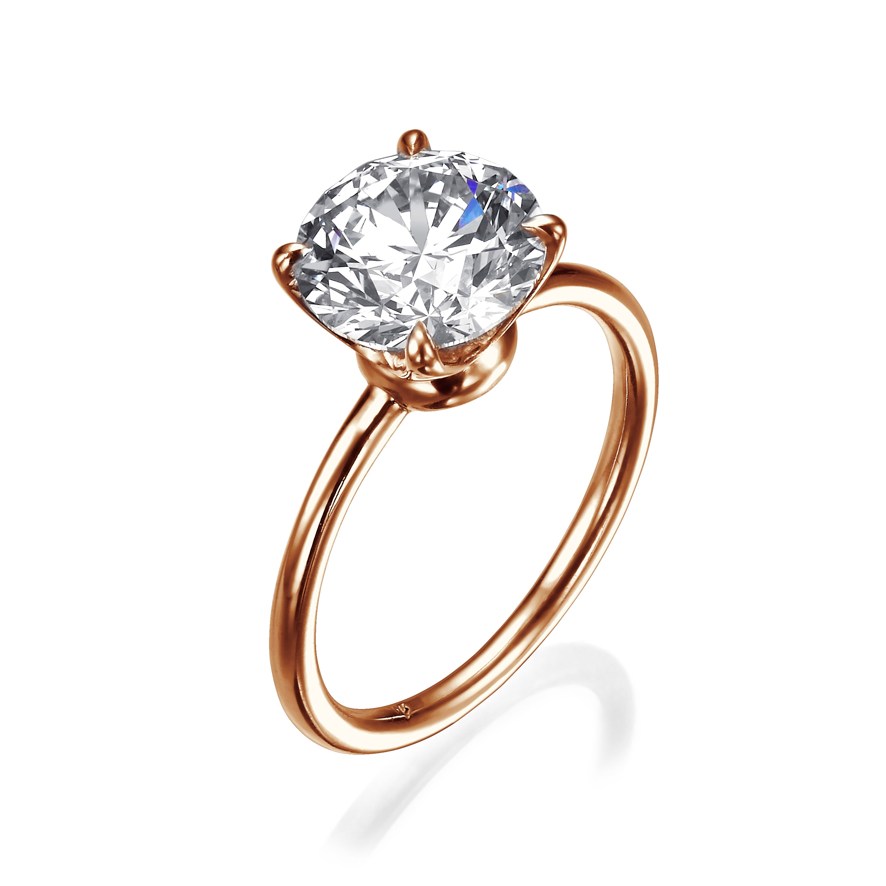 2CT ROUND BRILLIANT BOLD ENGAGEMENT RING