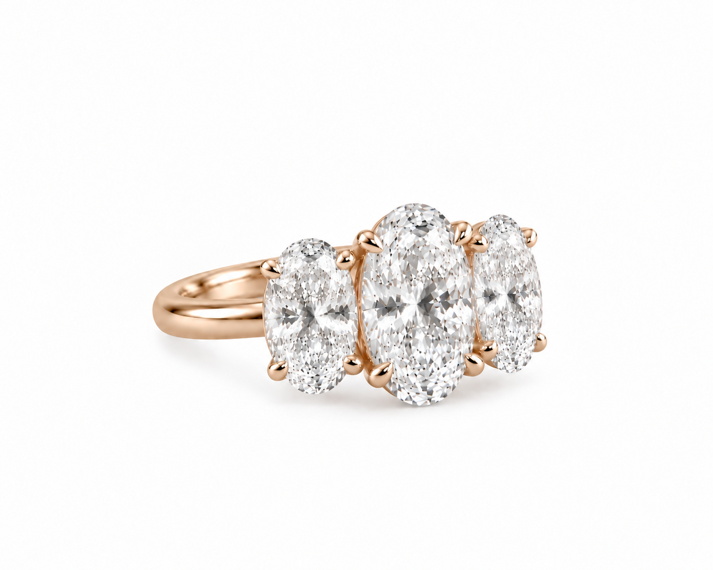 OVAL TRILOGY ENGAGEMENT RING