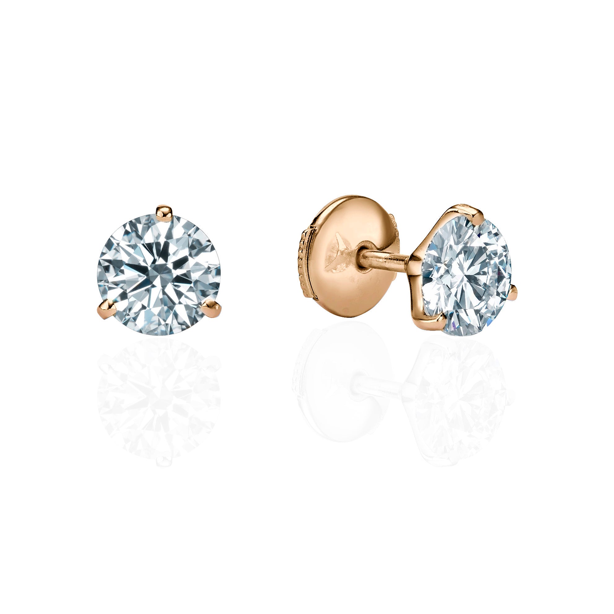 1 Carat Stud Diamond Earrings