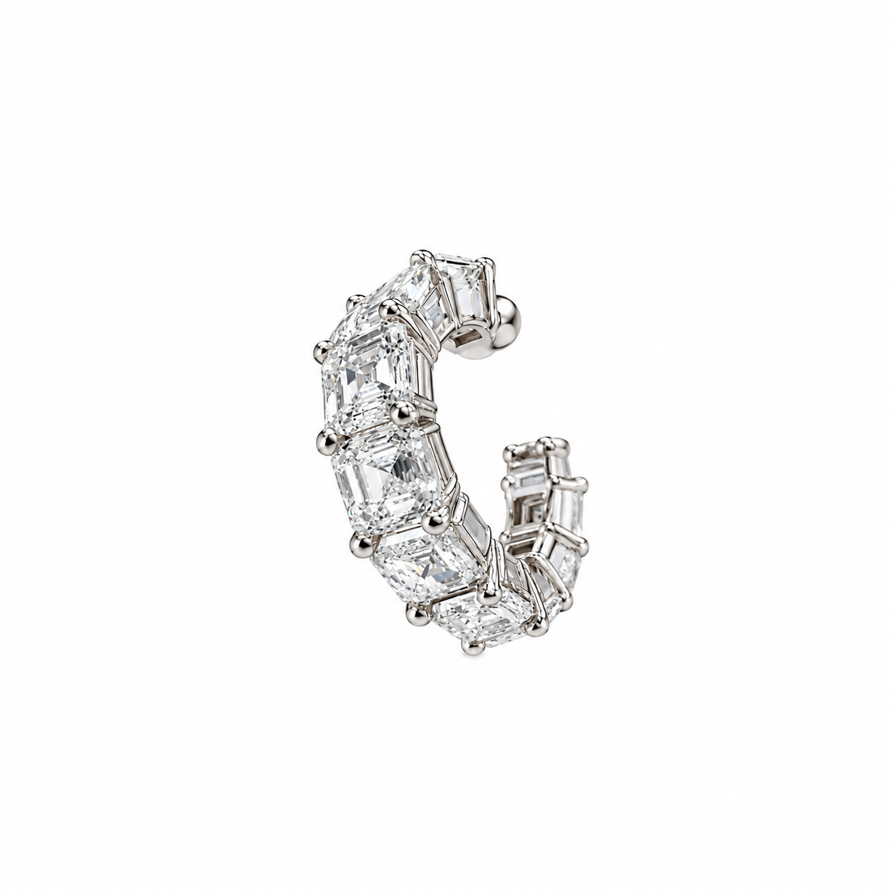ASSCHER CUT ETERNITY EAR CUFF