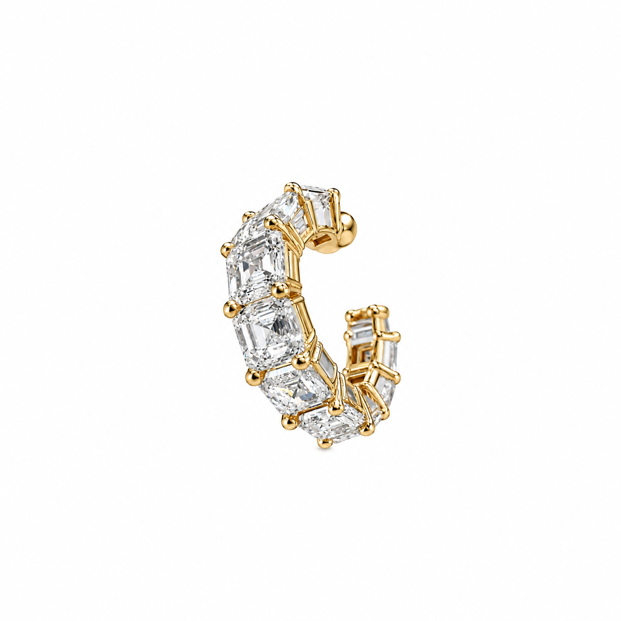 ASSCHER CUT ETERNITY EAR CUFF