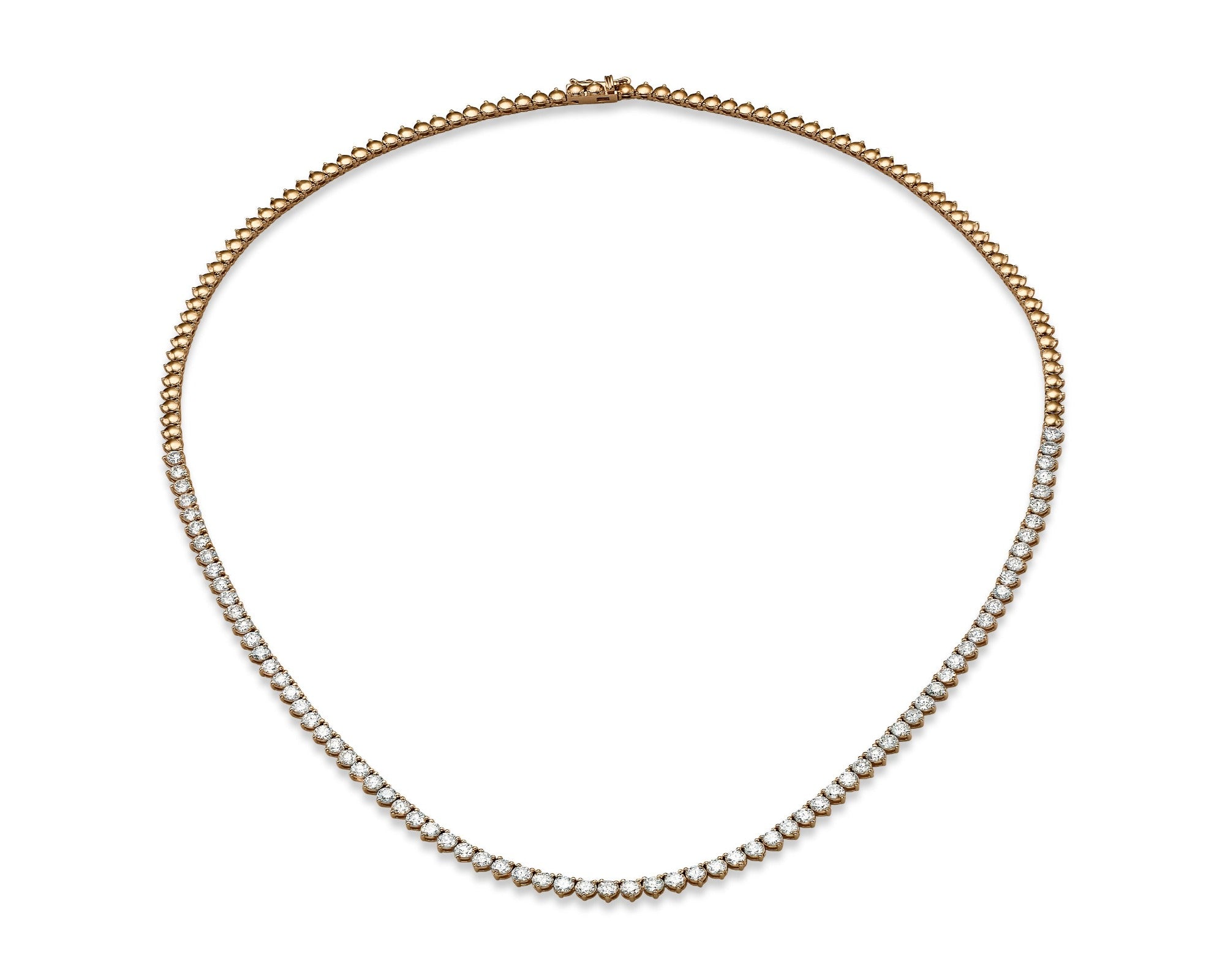 Tennis Necklace 7 points semi-studded