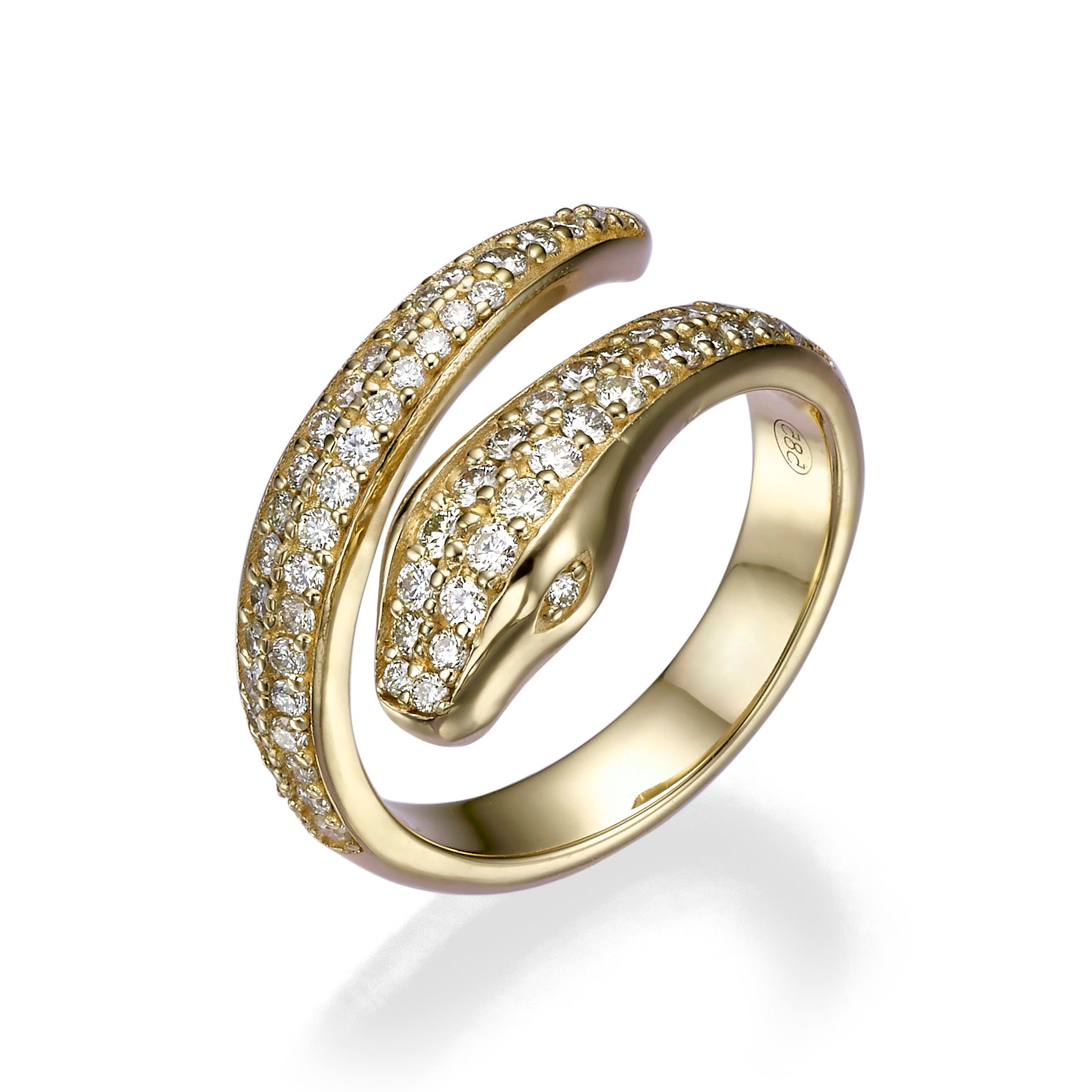 DIAMOND PAVE SNAKE PINKY RING