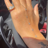 MARQUISE DIAMOND HAND CHAIN - worn