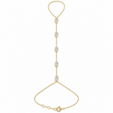 MARQUISE DIAMOND HAND CHAIN - Yellow Gold