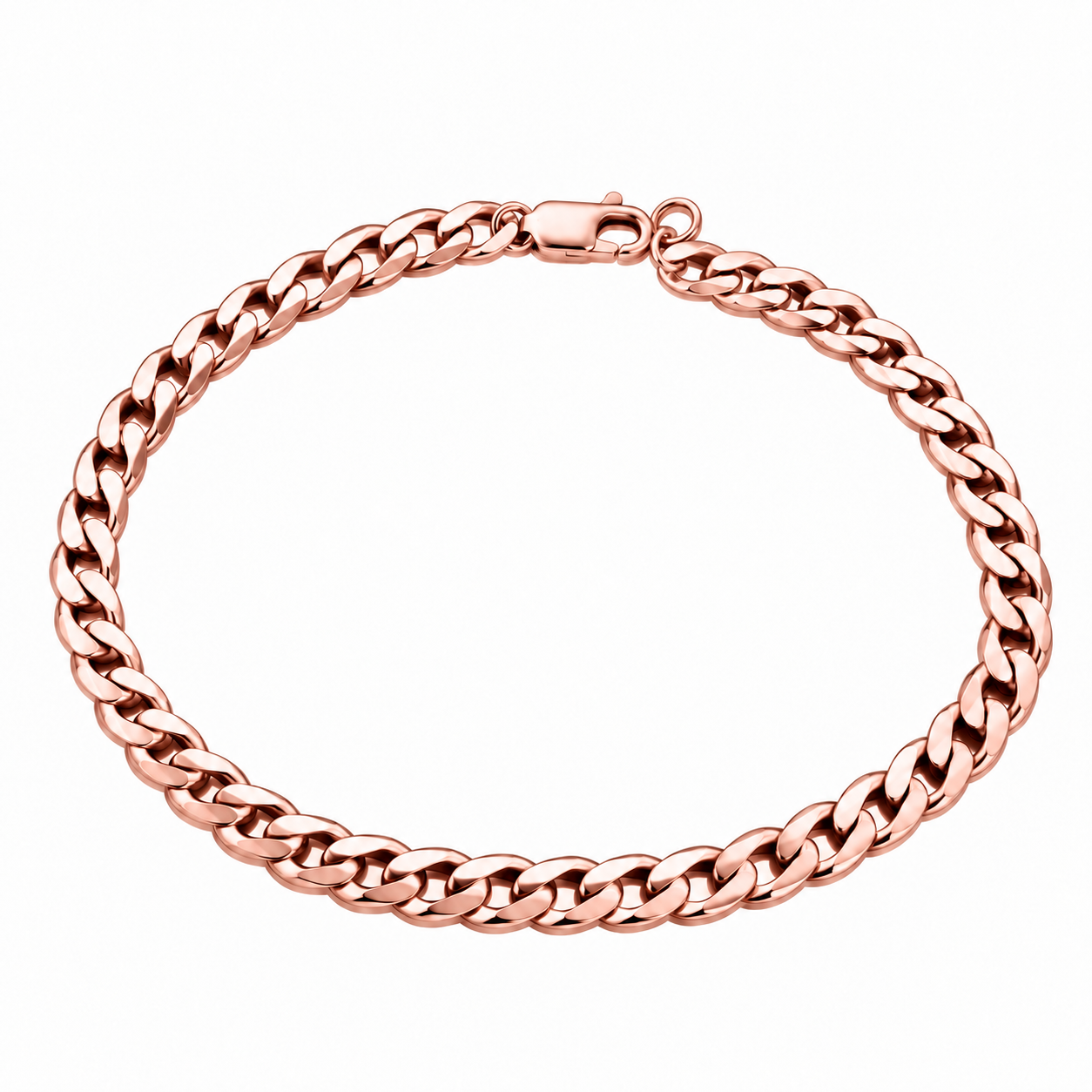 MEN'S CUBAN LINK GOLD BRACELET - Rose Gold