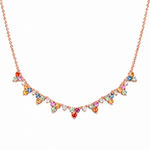 PRISM GEMSTONE NECKLACE - Rose Gold