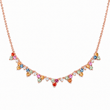 PRISM GEMSTONE NECKLACE - Rose Gold