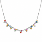 PRISM GEMSTONE NECKLACE - White Gold
