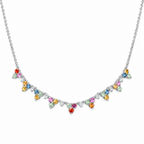 PRISM GEMSTONE NECKLACE - White Gold