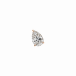 PEAR SOLITAIRE DIAMOND STUD EARRINGS - Rose Gold - Single 0.5 CT