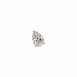 PEAR SOLITAIRE DIAMOND STUD EARRINGS - Rose Gold - Single 0.5 CT
