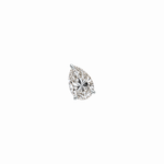 PEAR SOLITAIRE DIAMOND STUD EARRINGS - White Gold - Single 0.5 CT