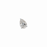 PEAR SOLITAIRE DIAMOND STUD EARRINGS - White Gold - Single 0.5 CT
