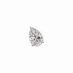PEAR SOLITAIRE DIAMOND STUD EARRINGS - White Gold - Single 1 CT