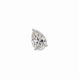 PEAR SOLITAIRE DIAMOND STUD EARRINGS - White Gold - Single 1 CT