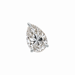 PEAR SOLITAIRE DIAMOND STUD EARRINGS - White Gold - Single 3 CT