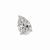 PEAR SOLITAIRE DIAMOND STUD EARRINGS - White Gold - Single 3 CT