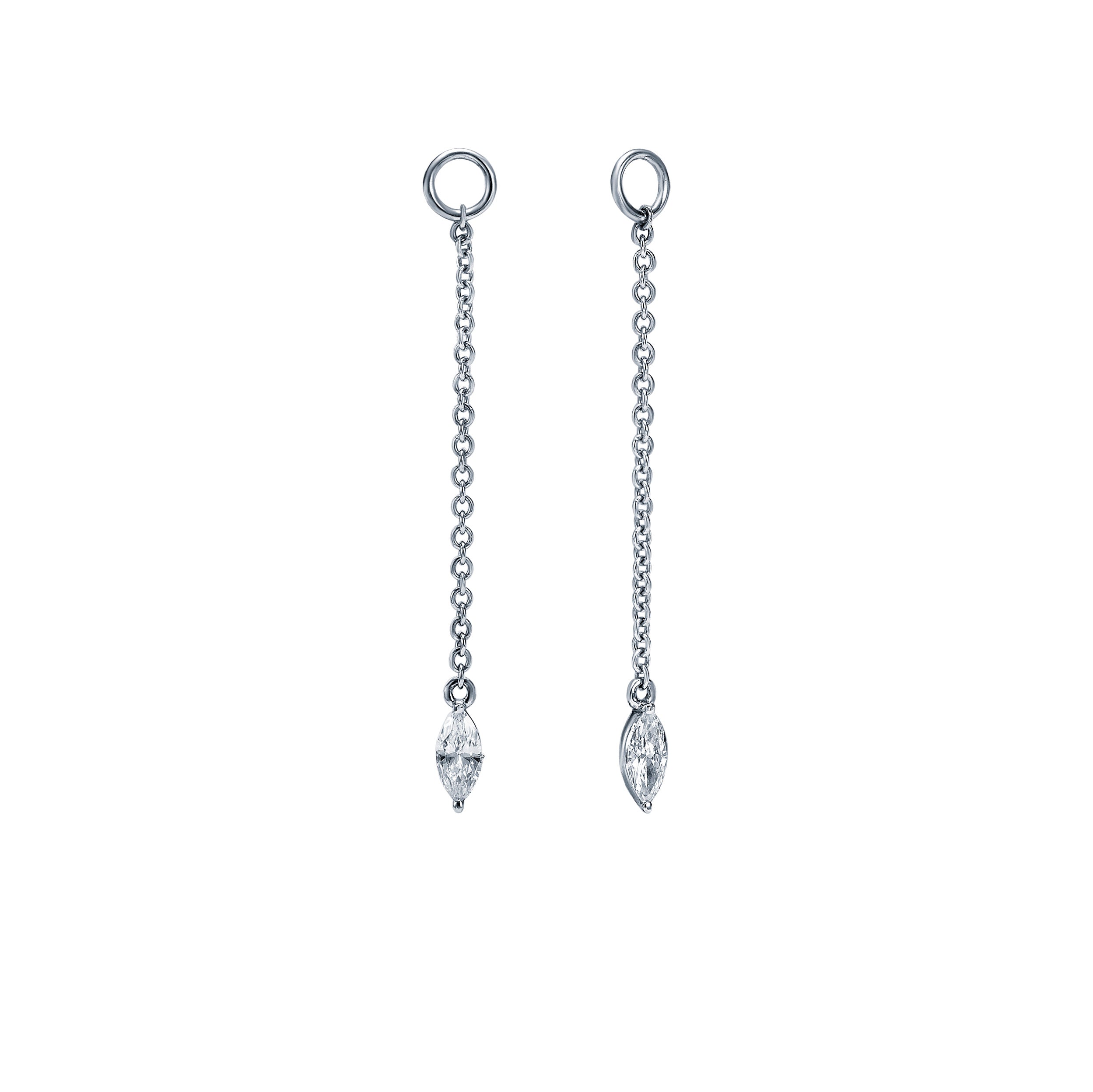 Marquise diamond in a chain to attach to an existing earring